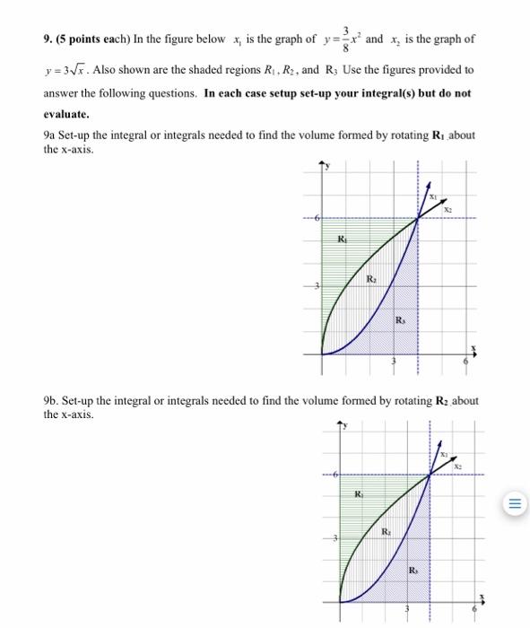 Solved 3 9. (5 points each) In the figure below x, is the | Chegg.com