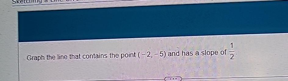 Solved Graph the -line that contains the point (-2,-5) ﻿and | Chegg.com