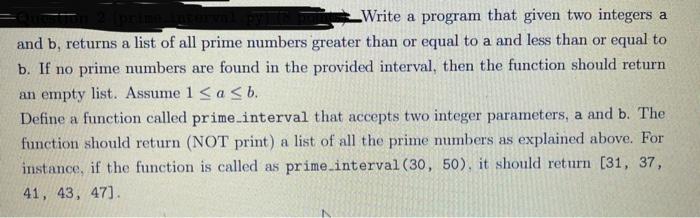 Solved Write a program that given two integers a and b, | Chegg.com