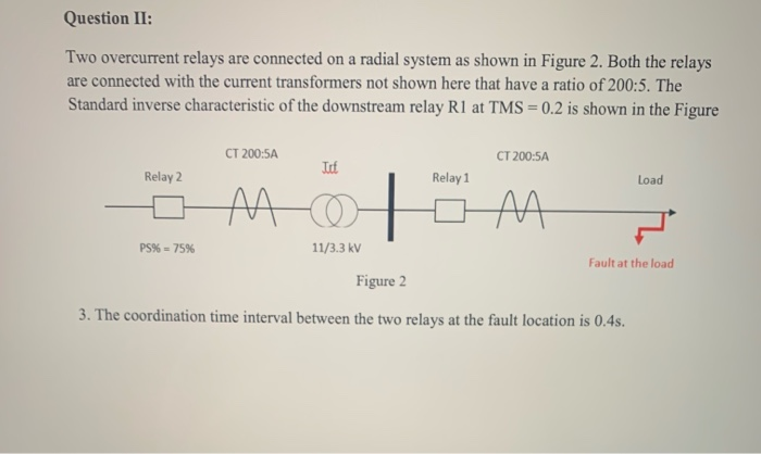 Question Ii Two Overcurrent Relays Are Connected On Chegg