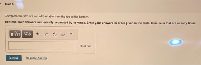 Solved Complete The Following Table:Complete The First | Chegg.com