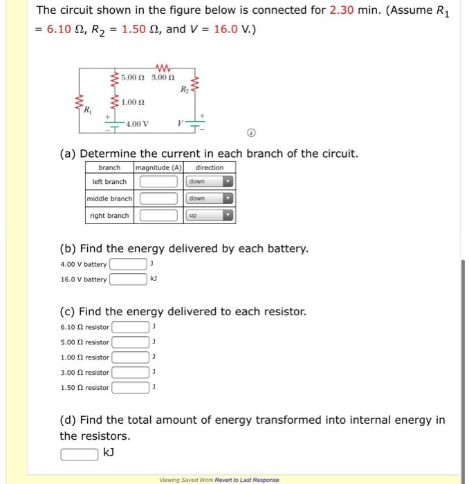 Solved The circuit shown in the figure below is connected | Chegg.com