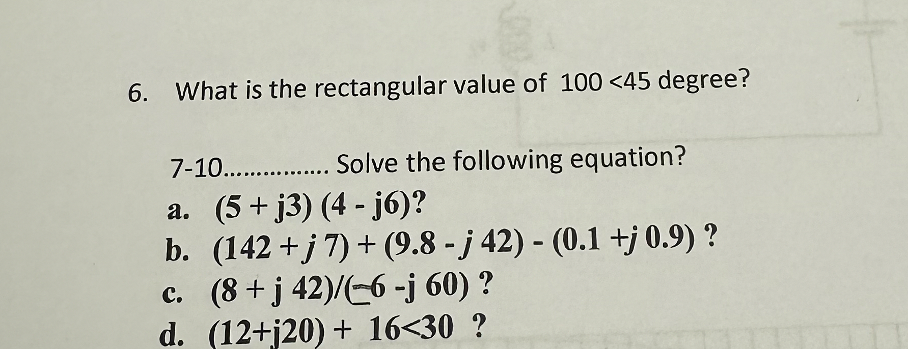 Solved What is the rectangular value of 100