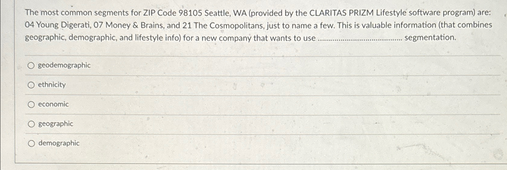 solved-the-most-common-segments-for-zip-code-98105-seattle-chegg