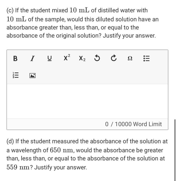 Solved A student is given a solution of phenol red of
