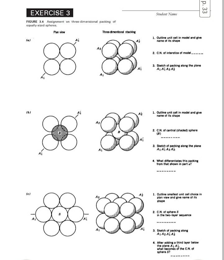 Solved p. 33 Student Name EXERCISE 3 FIGURE 3.4 Assignment | Chegg.com