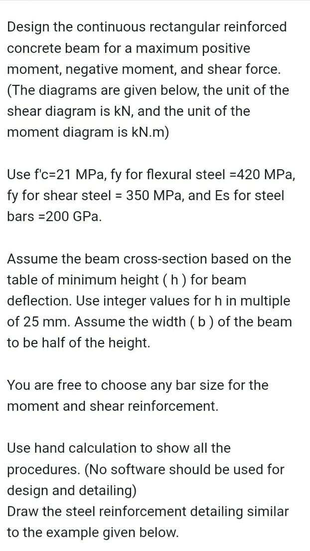 Solved Design the continuous rectangular reinforced concrete | Chegg.com