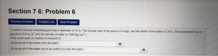 Solved Section 7 6: Problem 6 Previous Problem Problem List | Chegg.com