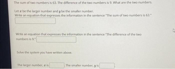 the sum of two numbers is 16 and their quotient is 63
