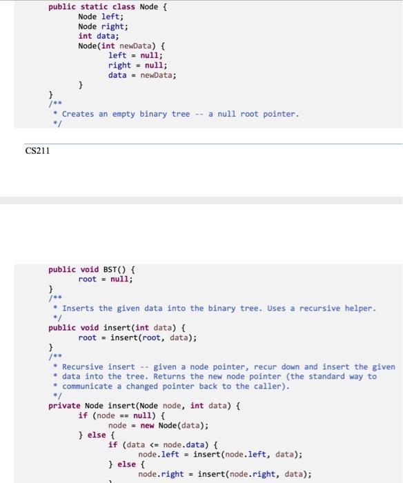 Solved Lab 08. Tree ADT Examples 1. The following program | Chegg.com image.