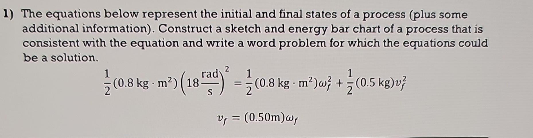Solved The equations below represent the initial and final | Chegg.com