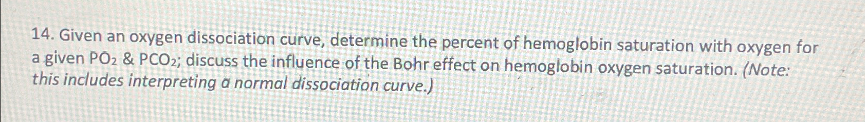Solved Given an oxygen dissociation curve, determine the | Chegg.com