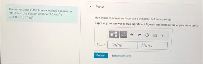 Solved The fermur bone in the human leg has a minimum | Chegg.com