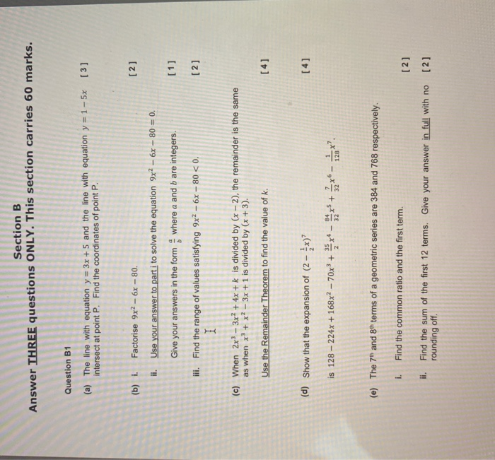 Solved Section B Answer THREE Questions ONLY. This Section | Chegg.com