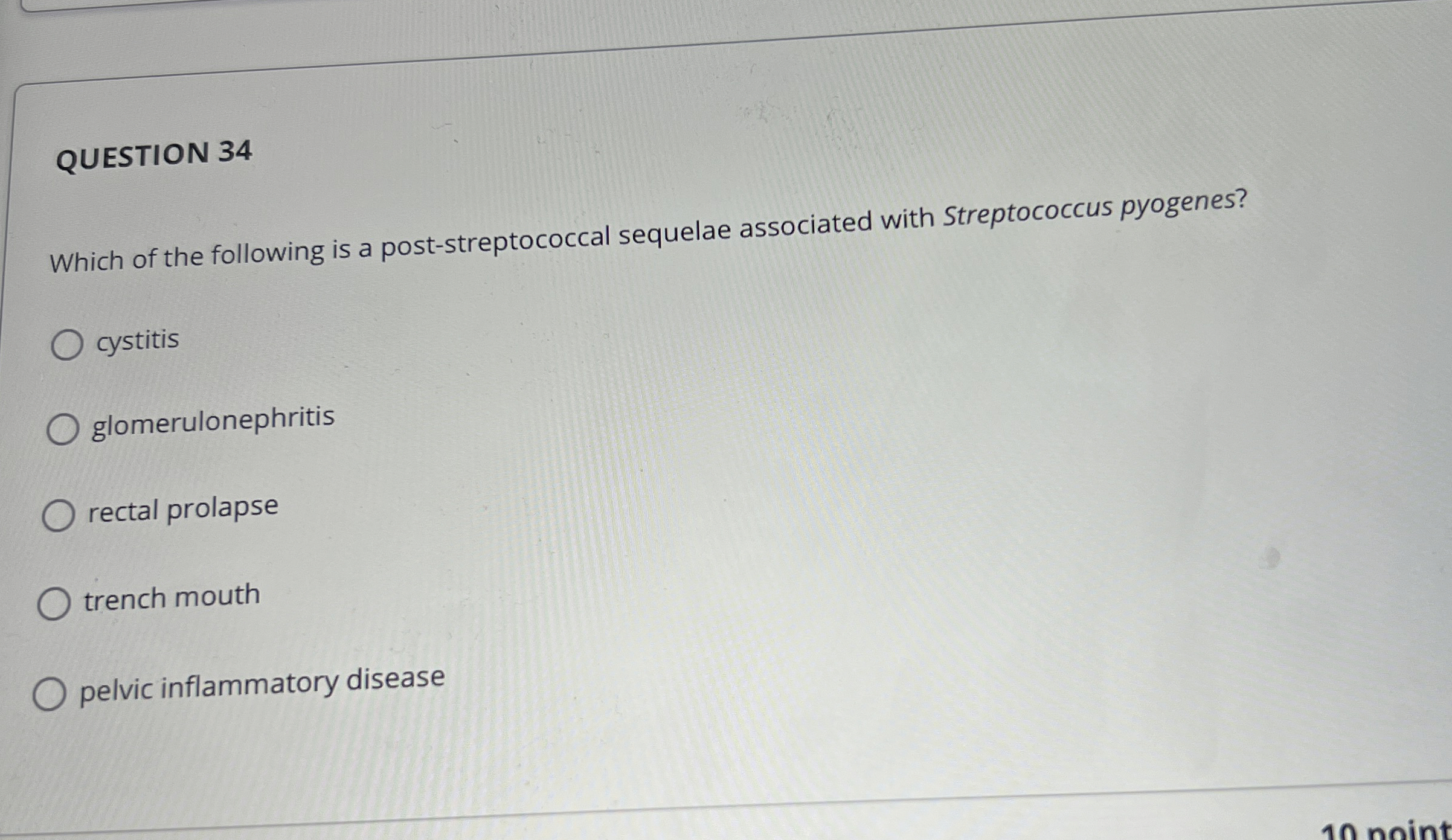 Solved QUESTION 34Which of the following is a | Chegg.com