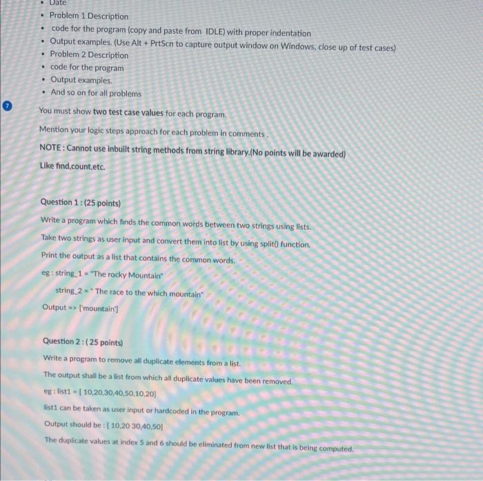 Solved - Problem 1 Description - code for the program (copy | Chegg.com