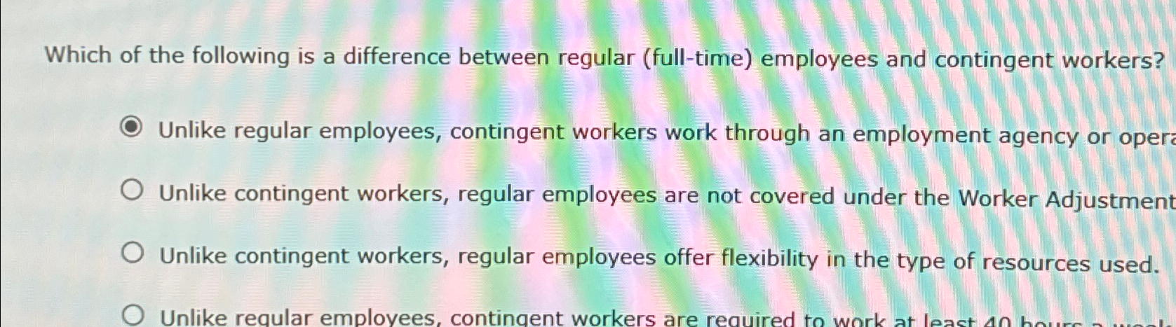 Solved Which of the following is a difference between | Chegg.com
