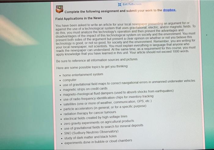 Solved ExtFullscreen Complete the following assignment and | Chegg.com