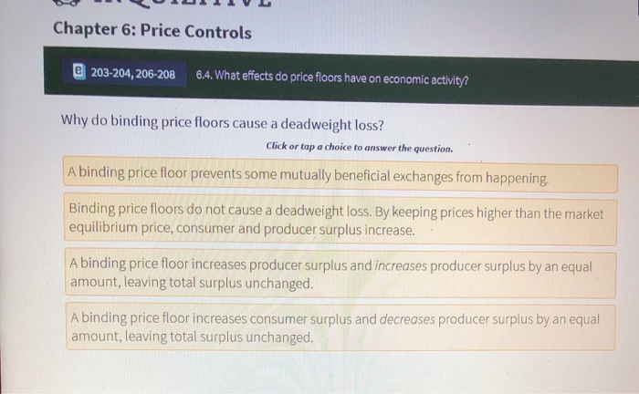 Solved Chapter 6: Price Controls 203 204 206 208 6 4 What Chegg com