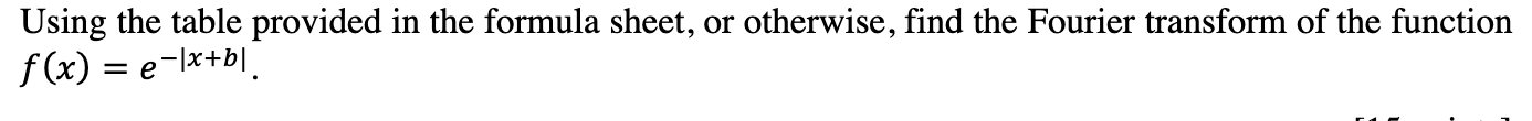 Solved Using the table provided in the formula sheet, or | Chegg.com