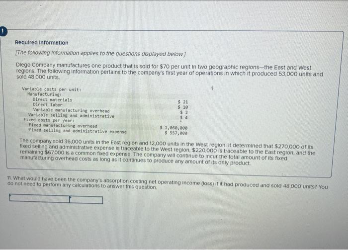 Solved ! Required Information. [The following information | Chegg.com