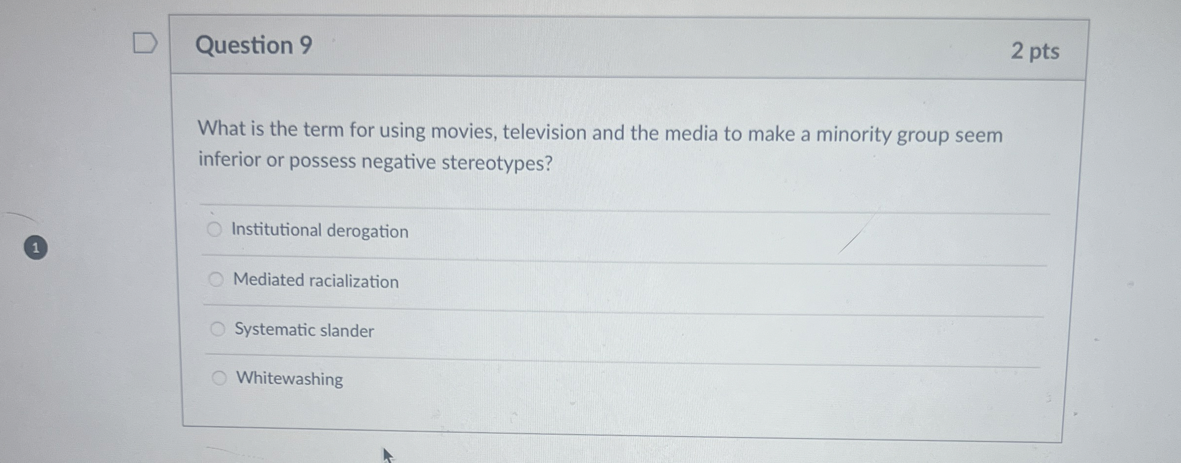 Solved Question 92 ﻿ptsWhat is the term for using movies, | Chegg.com