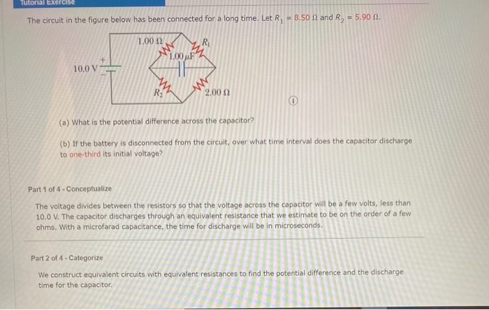 Solved Tutorial Exercise The circuit in the figure below has | Chegg.com