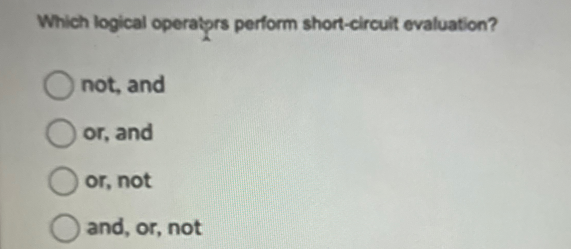 Solved Which logical operatiprs perform short-circuit | Chegg.com