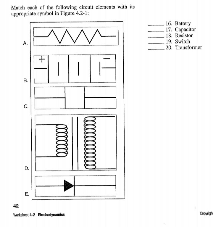 Solved Match each of the following circuit elements with its | Chegg.com