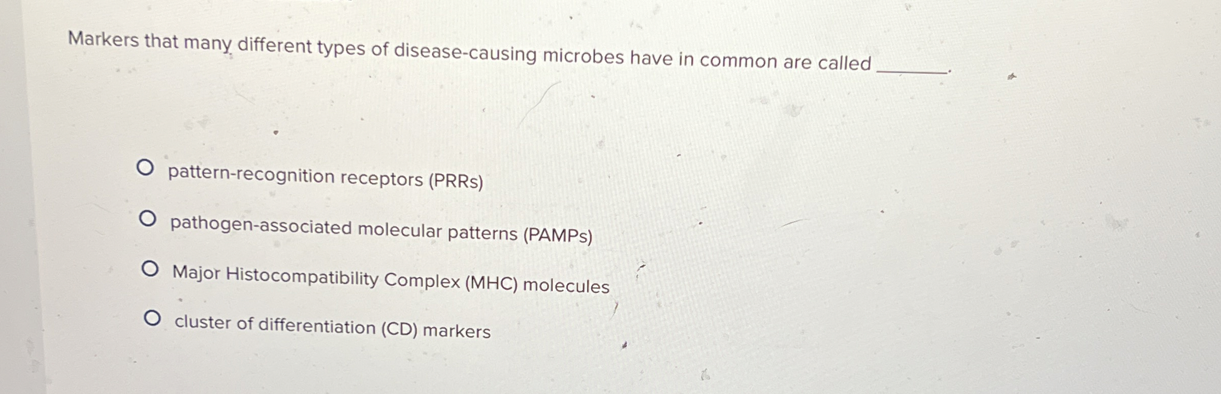 Solved Markers that many different types of diseasecausing