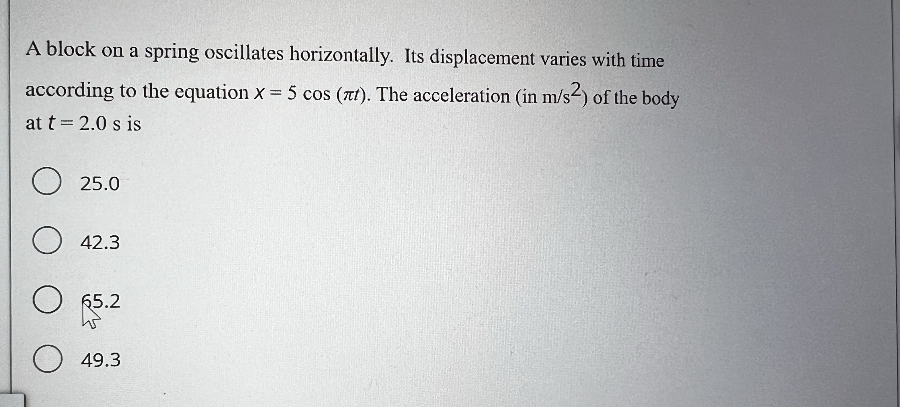 Solved A block on a spring oscillates horizontally. Its | Chegg.com