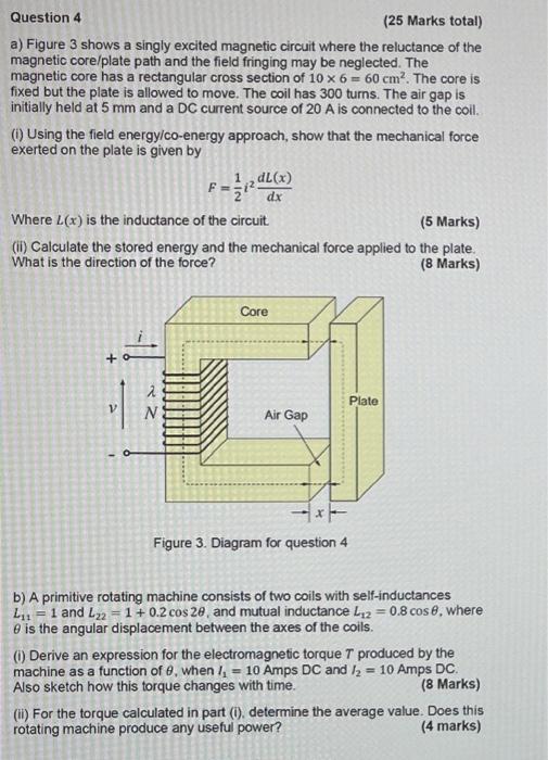 Solved Question 4 (25 Marks total) a) Figure 3 shows a | Chegg.com