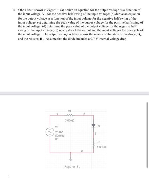 Solved 4. In The Circuit Shown In Figure 3. (a) Derive An | Chegg.com