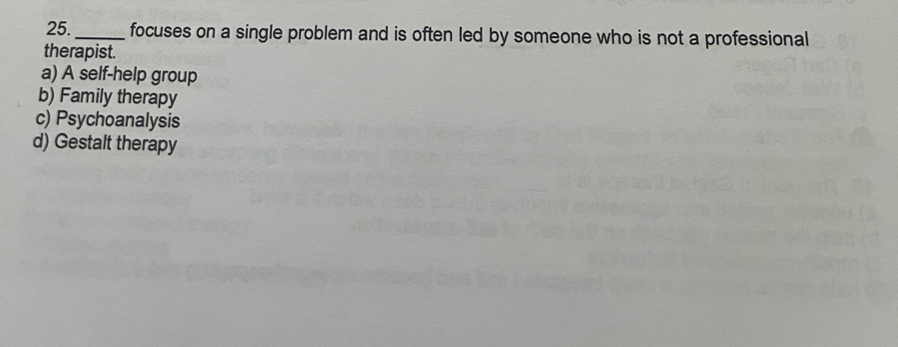 Solved q, ﻿focuses on a single problem and is often led by | Chegg.com