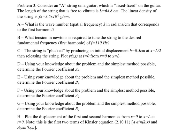 Solved Problem 1 Consider An Undamped Simple Harmonic Os Chegg Com