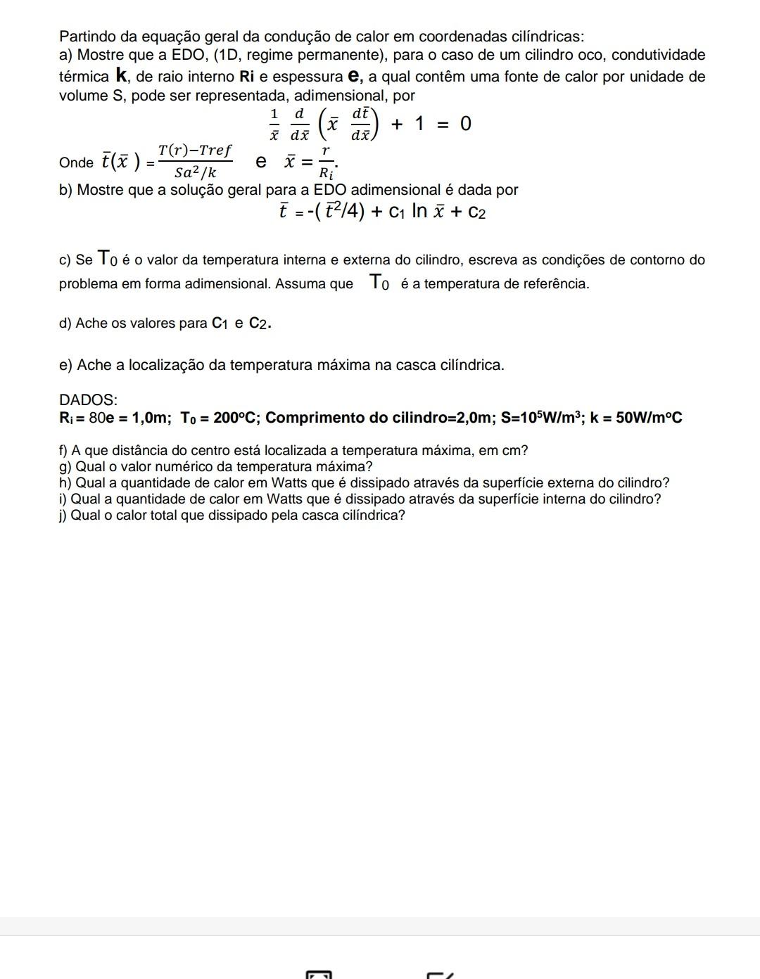 Starting From The General Equation Of Heat Conduct Chegg Com