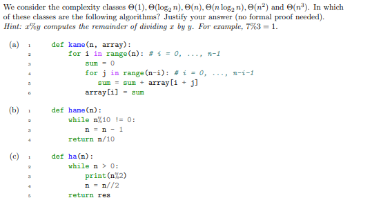 Solved We consider the complexity classes | Chegg.com