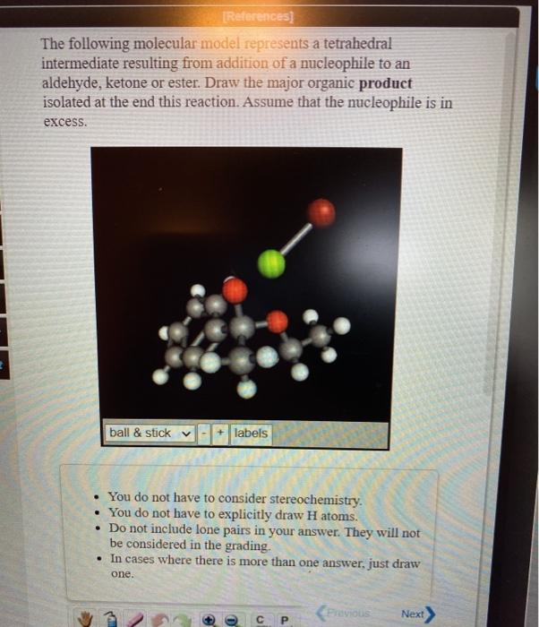 Solved [References) The following molecular model represents