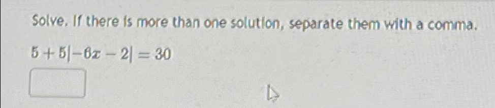 Solved Solve, If there is more than one solution, separate | Chegg.com