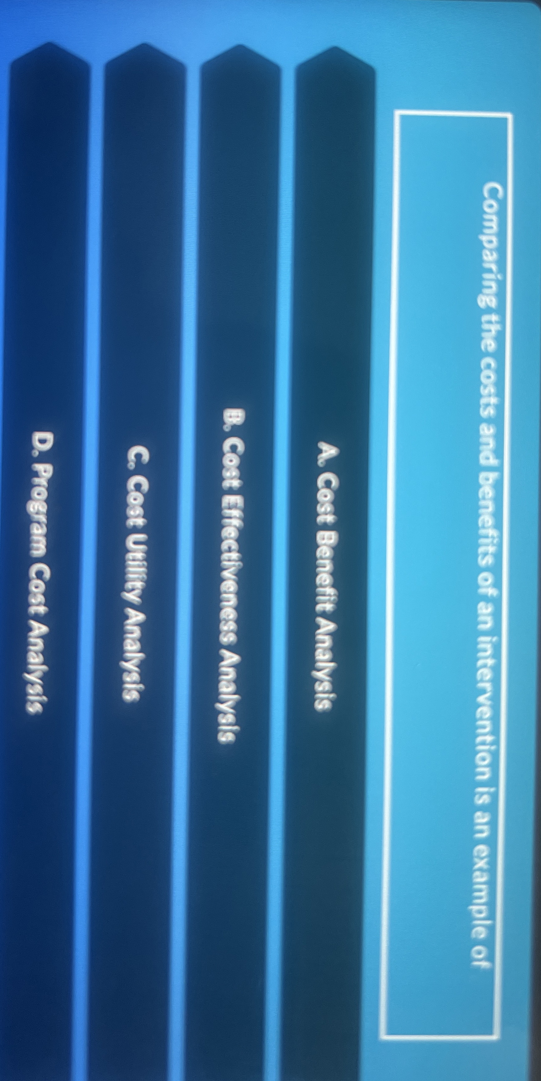 Solved Comparing the costs and benefits of an intervention