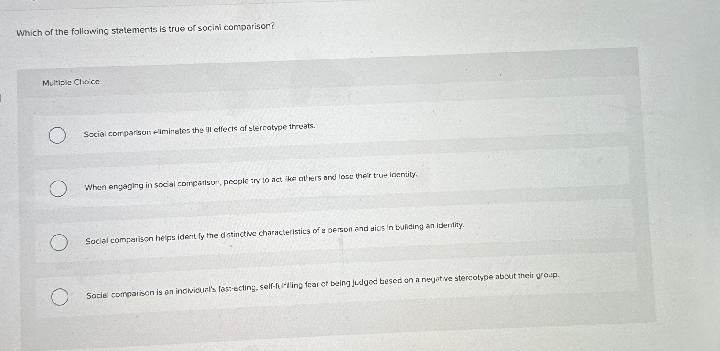 Solved Which of the following statements is true of social | Chegg.com