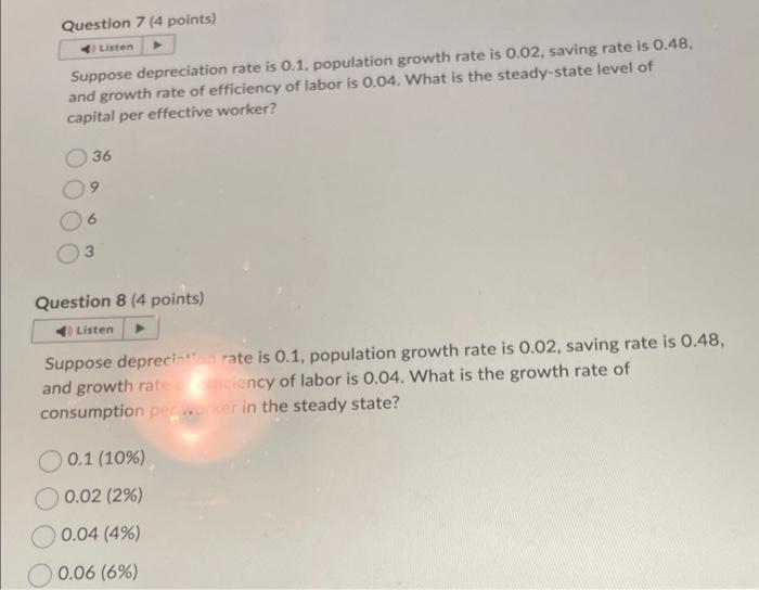 Solved Consider the Solow model with population growth and | Chegg.com