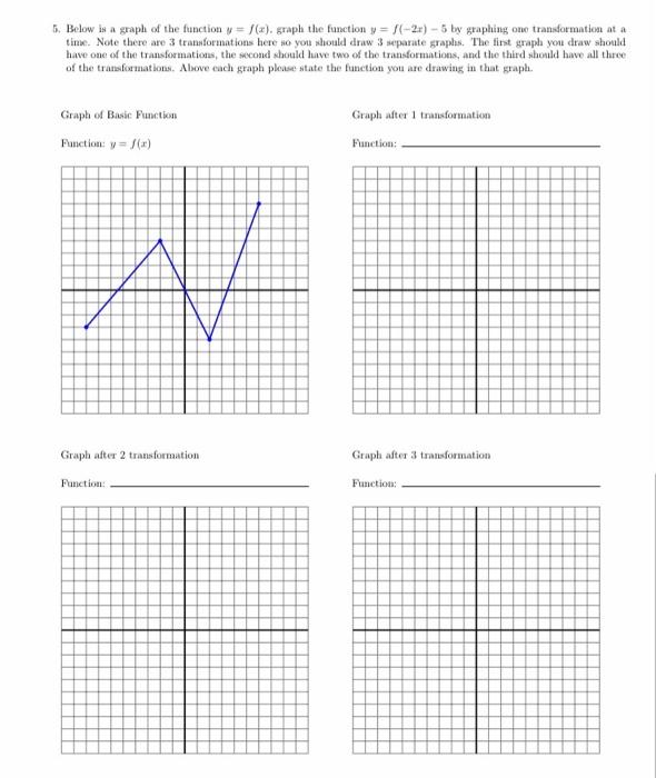 Solved 1. Describe the the transformations on the graph of | Chegg.com