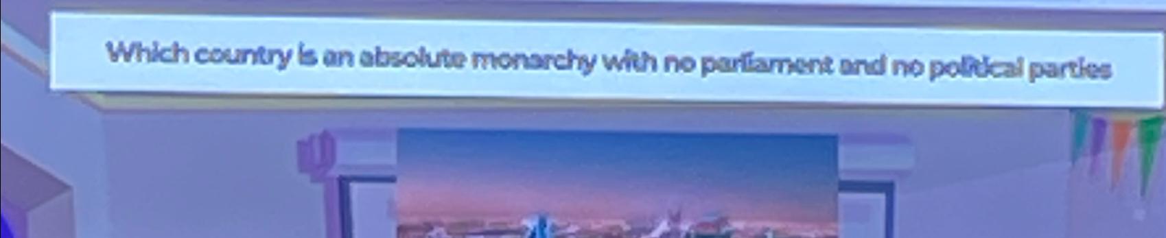 Solved Which country is an ebsolute monarchy with no