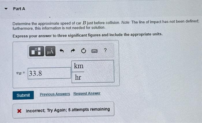 Solved Two Cars A And B, Each Having A Mass Of 1.6Mg, | Chegg.com