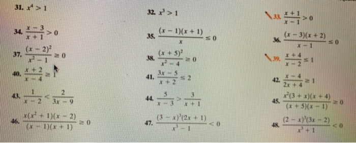 Solved 31 1 32 33 So 34 X 1 X 1 35 36 Chegg Com