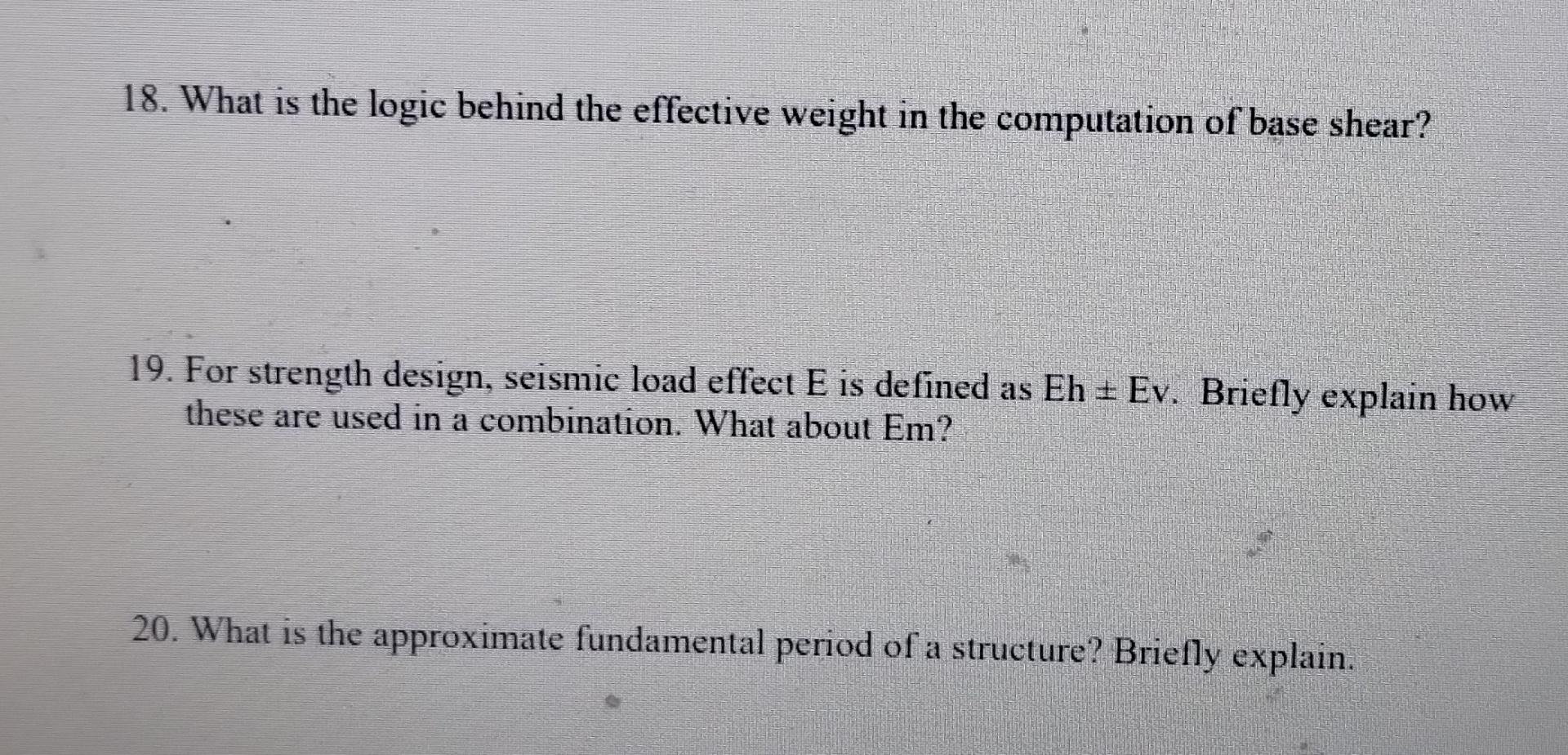 Solved 18. What is the logic behind the effective weight in | Chegg.com