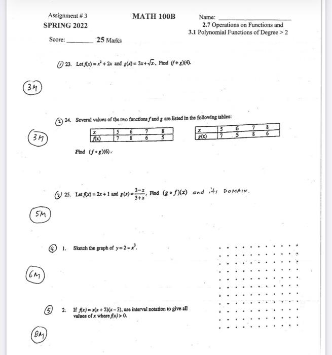 math 100 assignment 2 solution 2022