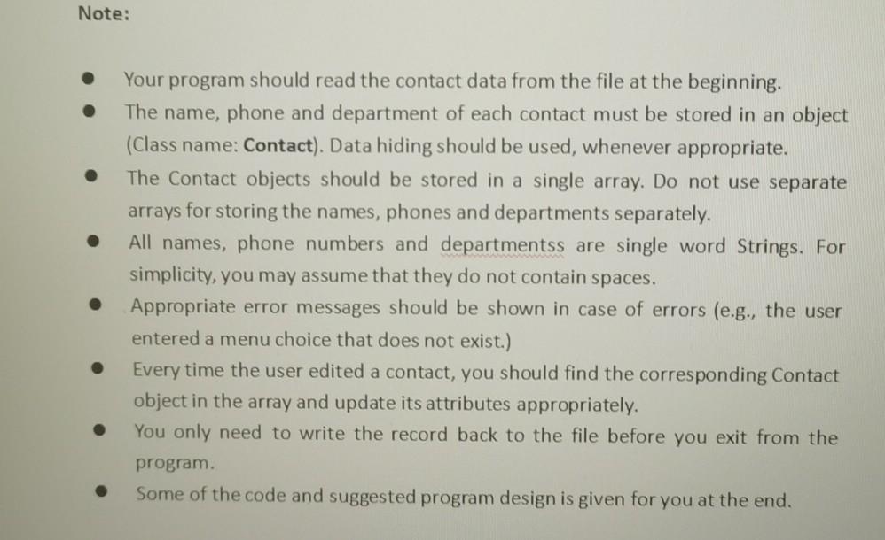 Solved Overview Write a console program (main | Chegg.com