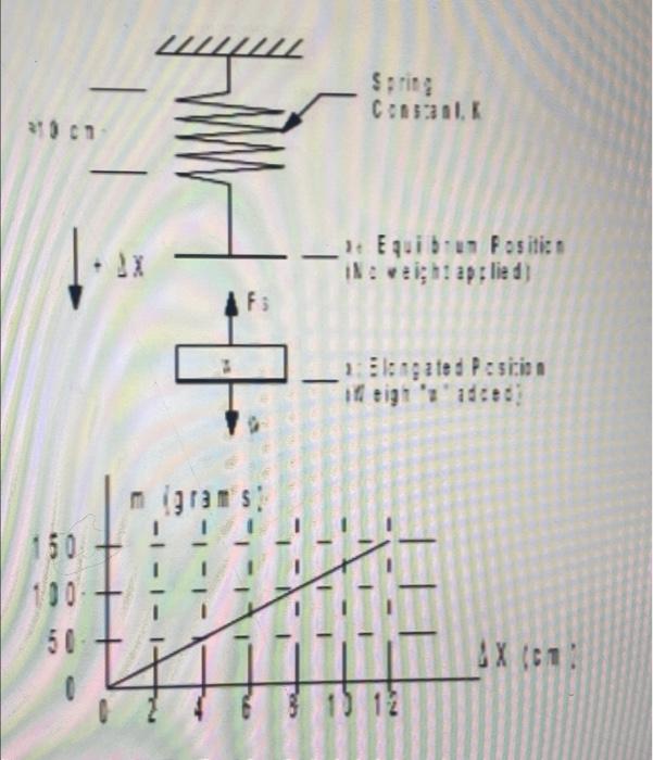 Solved 1. The experimental data for an unknown spring is | Chegg.com